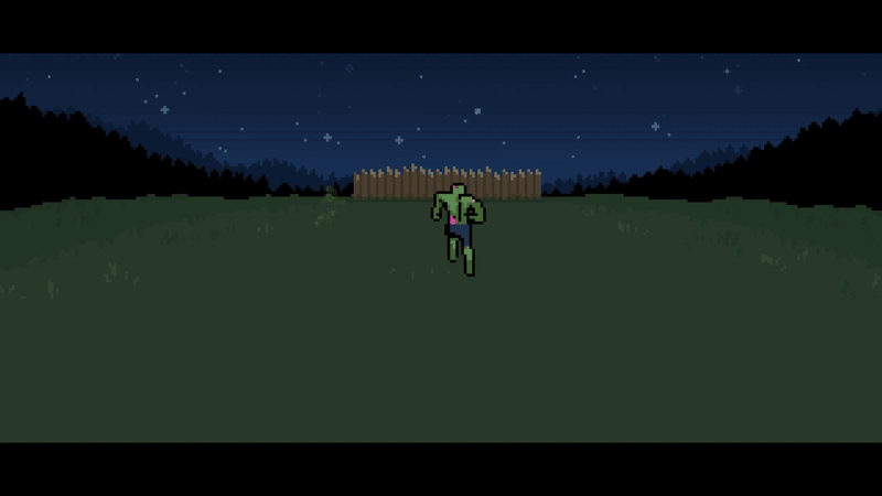 Zombies running in the night